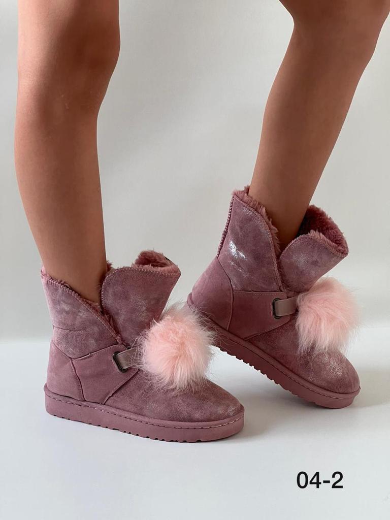 Удача A04-21 Угги пудра иск велюр, подклад иск мех