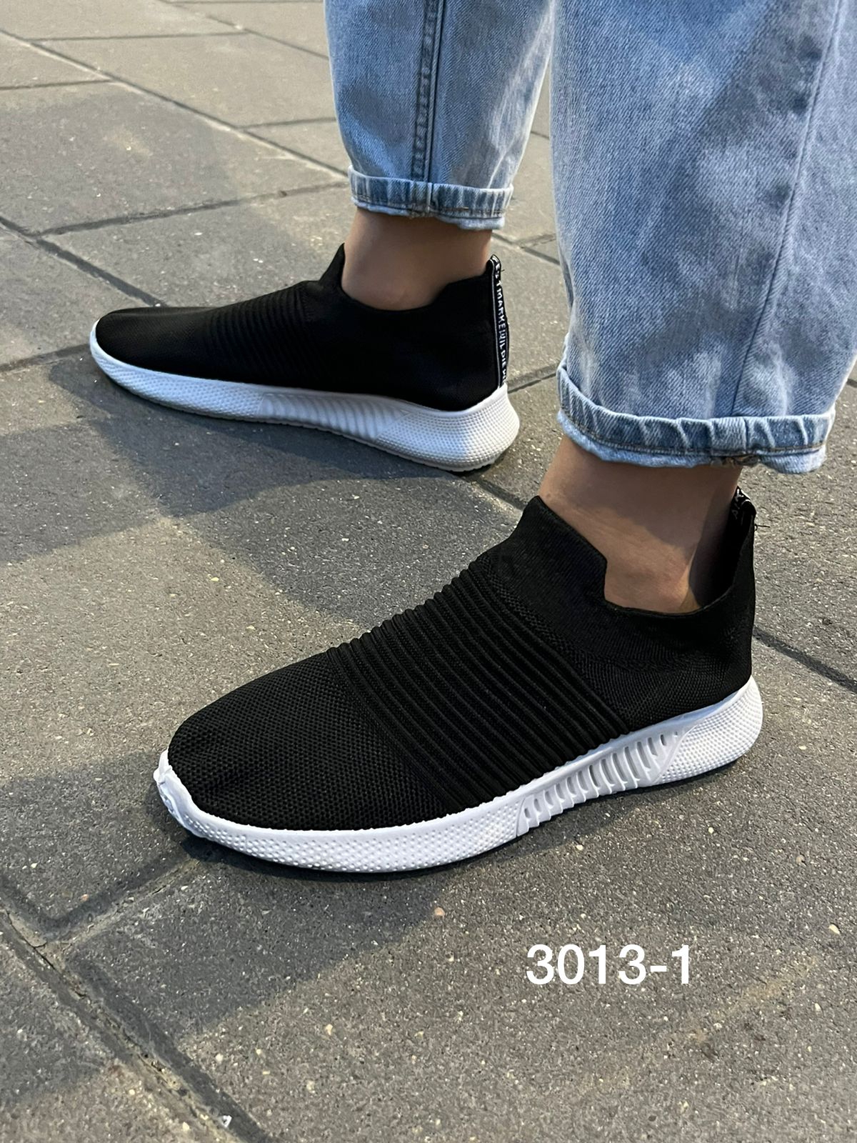 Романтик 3013-1 Слипоны чер текстиль