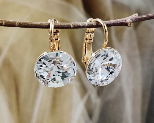 Серьги кристаллами Swarovski