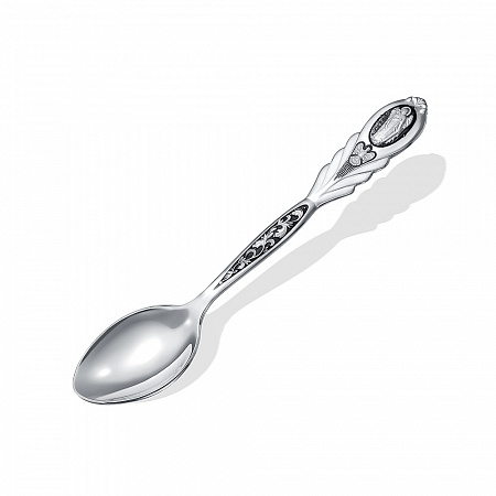 129-003 Ложка из серебра штампованая частично черненая