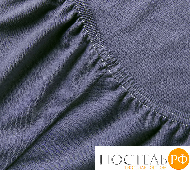 ш120200гра Графит простыня ТРИКОТАЖ 120*200*20 на резинке Р011Т Трикотажное полотно Текс-Дизайн