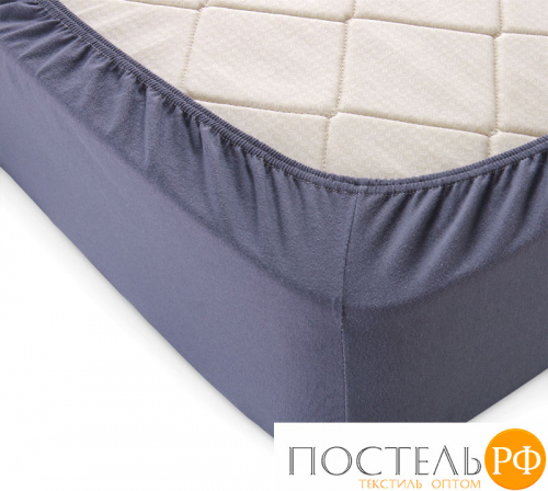 ш120200гра Графит простыня ТРИКОТАЖ 120*200*20 на резинке Р011Т Трикотажное полотно Текс-Дизайн