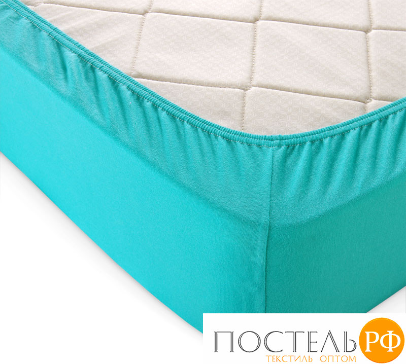 ш120200мент Ментол простыня ТРИКОТАЖ 120*200*20 на резинке Р011Т