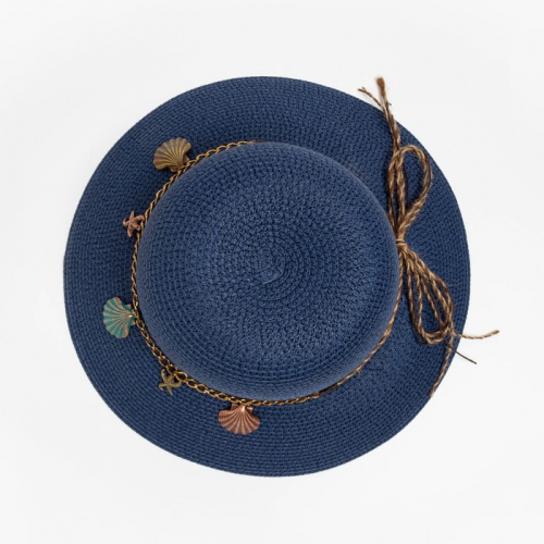 Шляпа женская MINAKU цвет синий, р-р 56-58