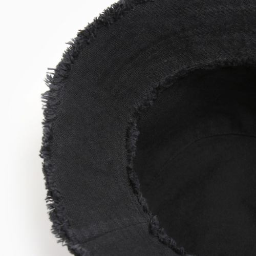 Панама джинсовая с необработанными краями MINAKU цвет чёрный, р-р 56-58