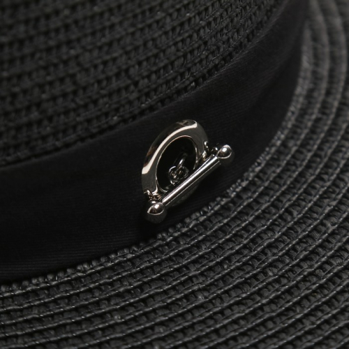 Шляпа с бусинами MINAKU цвет черный, р-р 56-58