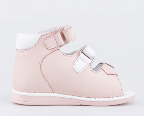 022135-25 туфли летние ясельные, роз-бел