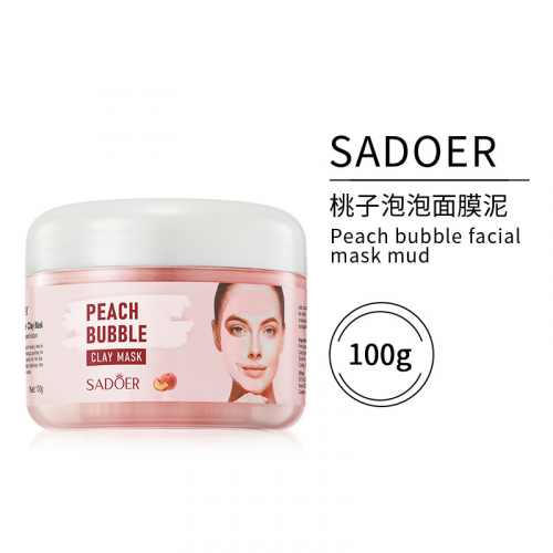 Пузырьковая глиняная маска Sadoer с экстрактом персика