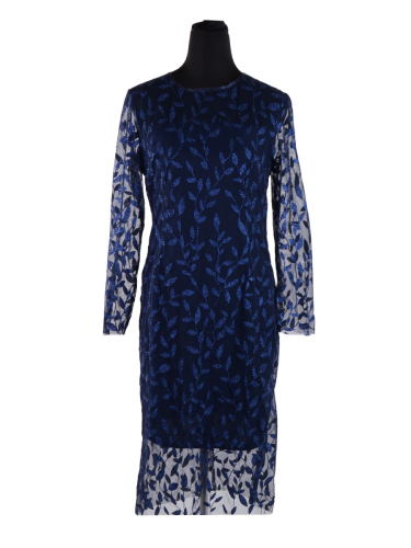 Платье Fashion 038, гипюр синий