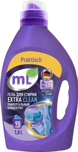 ML Гель для стирки EXTRA CLEAN универсальный концентрат, Meine Liebe, 1,8 л