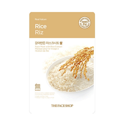 Маска для лица с экстрактом риса Real Nature Mask Sheet Rice 2017