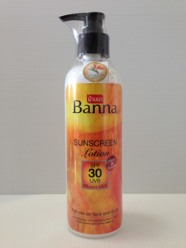 НОВИНКА! Солнцезащитный лосьон для лица и тела Банна, SPF 30+, 360 мл./Sunscreen Lotion SPF 30+/Banna