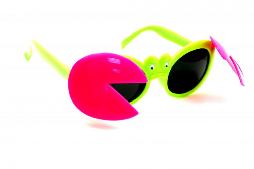 детские солнцезащитные очки краб (малиновый-зеленый)