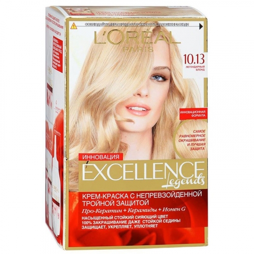 LOREAL Excellence краска для волос Creme 10.13 Легендарн. блонд