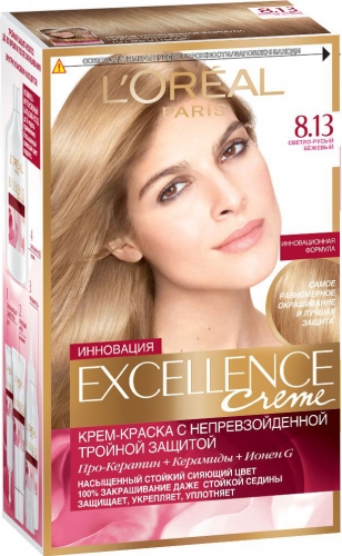 LOREAL Excellence краска для волос Creme 8,13 светло-русый бежевый