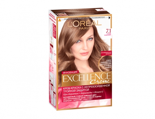 LOREAL Excellence краска для волос Creme 7,1 русый пепельный