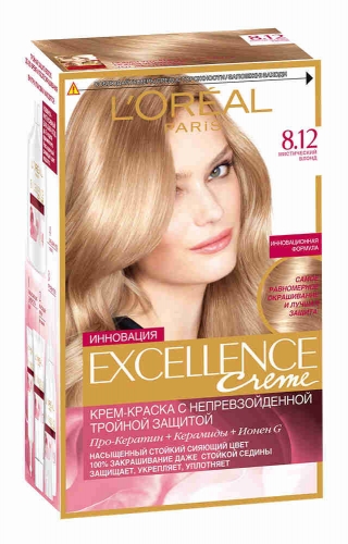 LOREAL Excellence краска для волос Creme 8.12 Мистический блондин