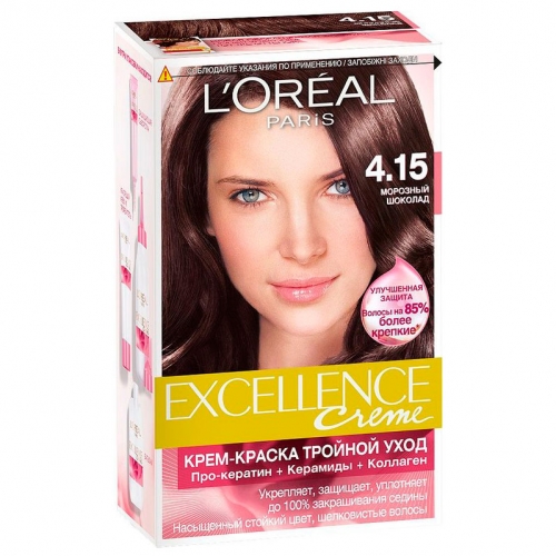 LOREAL Excellence краска для волос Creme 4,15 Ледяной шоколад