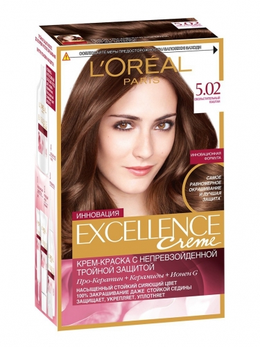 LOREAL Excellence краска для волос Creme 5.02  Обольст. каштан