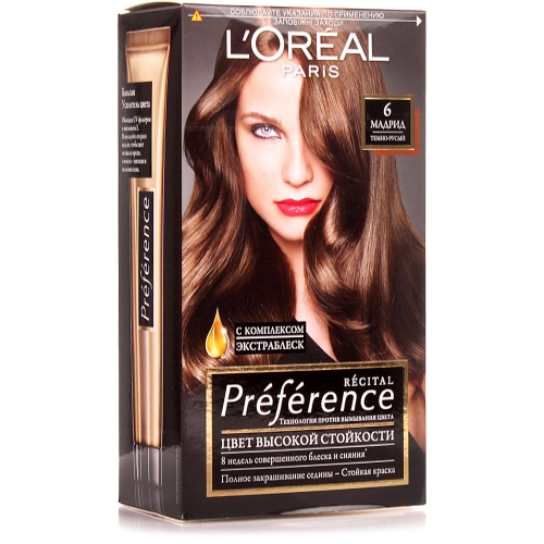 LOREAL Preference краска для волос 6 Мадрид Темно-русый