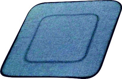Подушка на переднее сиденье лен, цв.серый