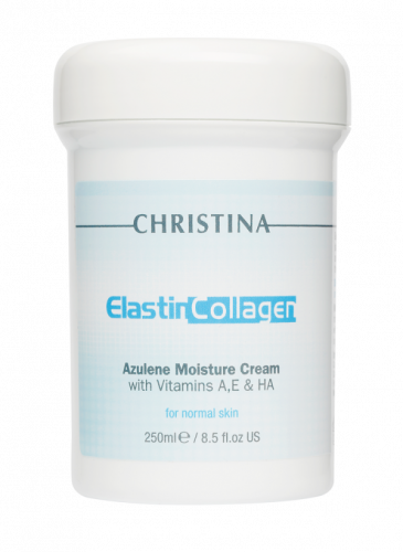 Увлажняющий крем c витаминами А, Е и гиалуроновой кислотой для нормальной кожи «Эластин, коллаген, азулен»