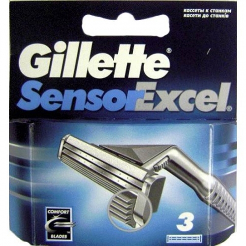 Сменные кассеты Gillette Sensor Excel (3 кас) (ENG)