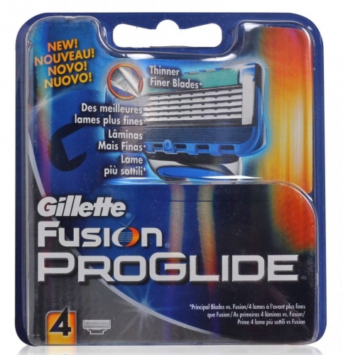 Сменные кассеты Gillette FUSION PROGLIDE (4 кас) (ENG)