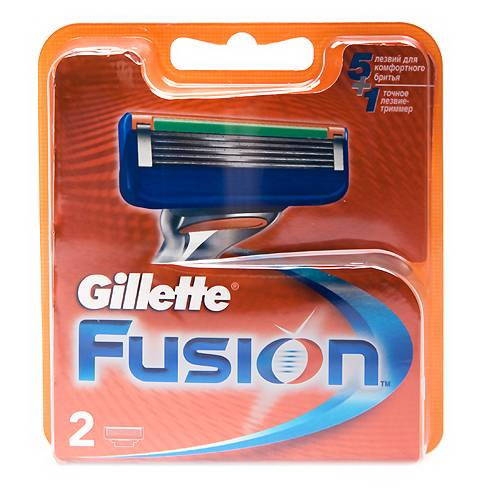 Сменные кассеты Gillette FUSION (2 кас) (РУС)