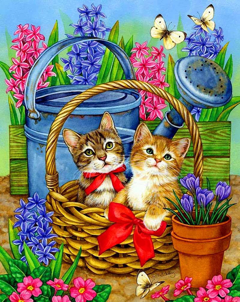 Нарисовать кота для открытки