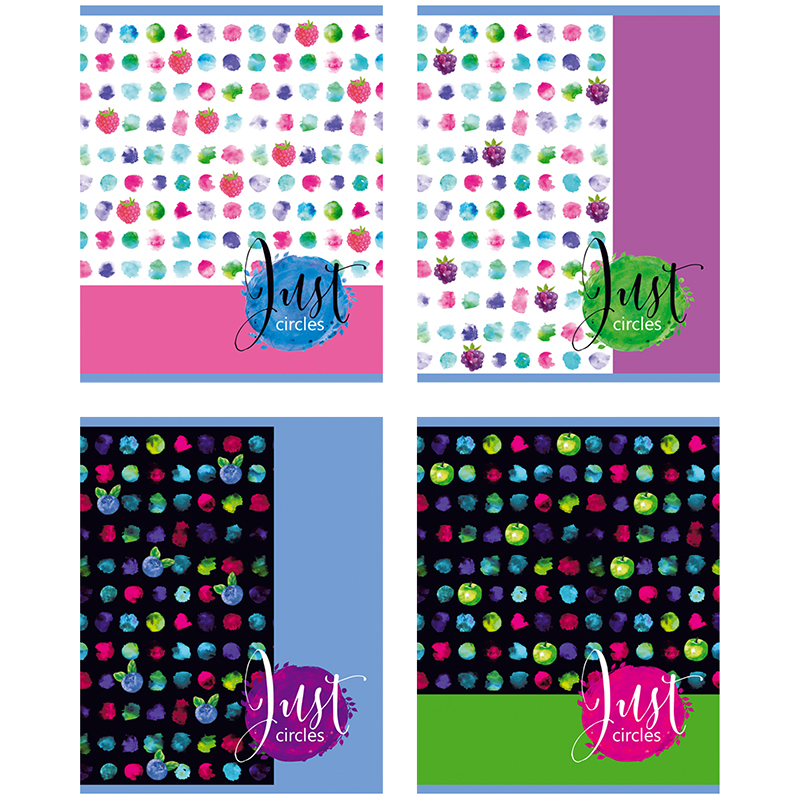 тетрадь 48л биджи 9527 "just illusion" клетка, ассорти 320823. тетрадь 48 листов клетка/линия. Just circles. B. Just circles.