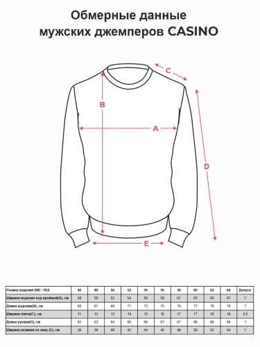 Джемпер мужской CASINO c127-лапша бордо