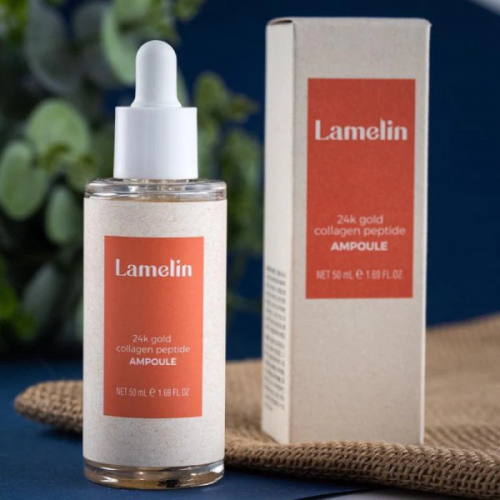 Lamelin/ Лифтинг-сыворотка с коллагеном и пептидами 24K Gold Collagen Peptide Ampoule. 50 мл.