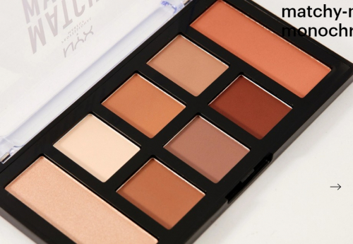 NYX MATCHY-MATCHY палетка для лица пудра 2 цвета *2,3г + тени 6цв*1,4г   TAUPE