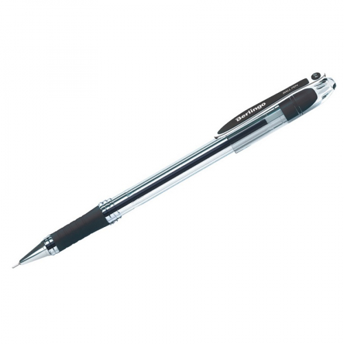 Ручка шариковая Berlingo I-10 черная, 0,4мм, грип (CBp_40011)