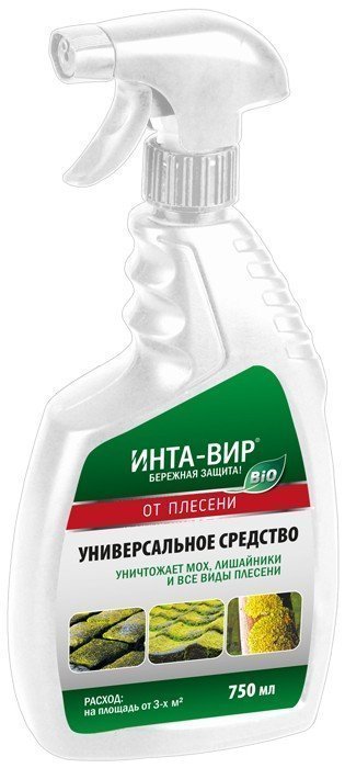 жид. Спрей Инта-Вир От мха, плесени и лишайников 750 мл / 6 шт Фаско (с распылителем)