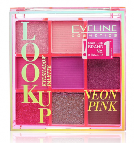 EVELINE LOOK UP Тени для век (№1-9) NEON PINK 10г