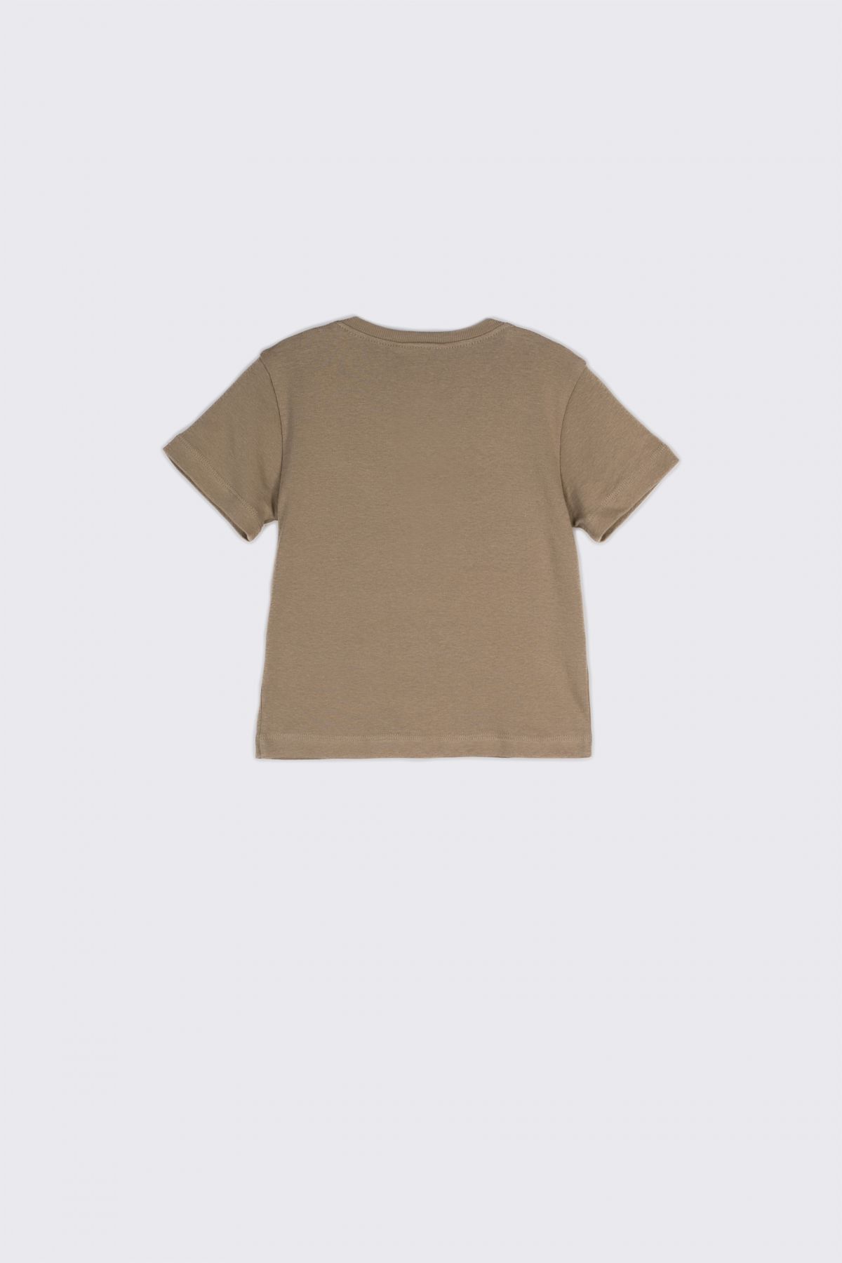 -23% T-shirt z krótkim rękawem khaki z guzikami