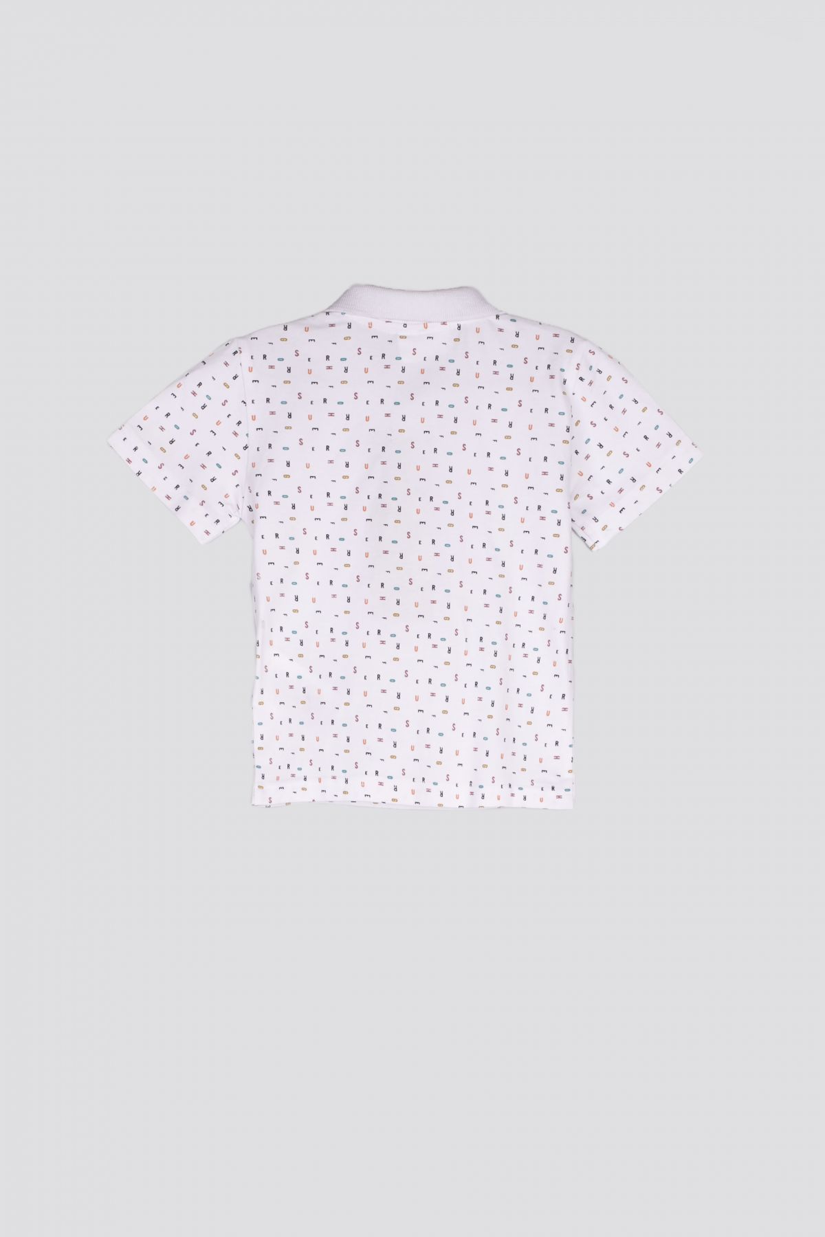 -39% T-shirt z krótkim rękawem biały z kołnierzykiem