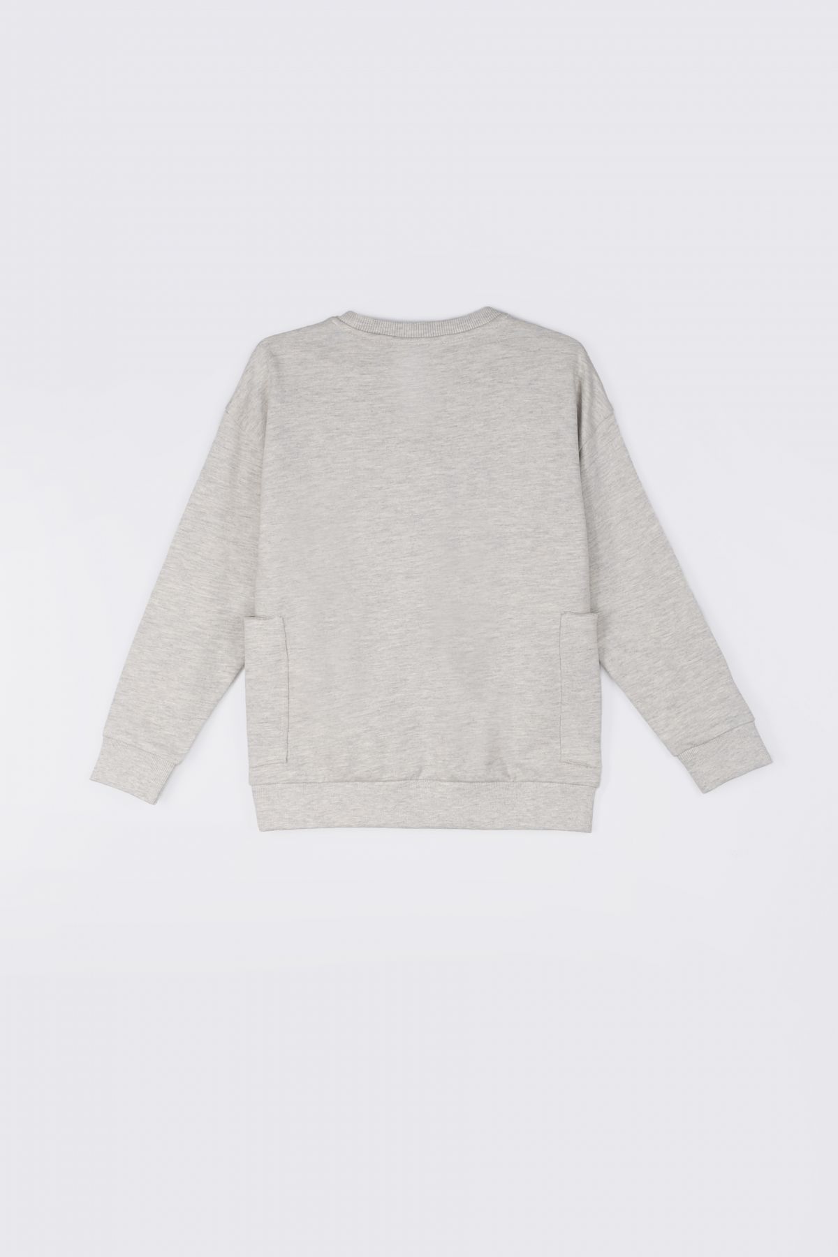 -37% Bluza dresowa szara z kieszeniami