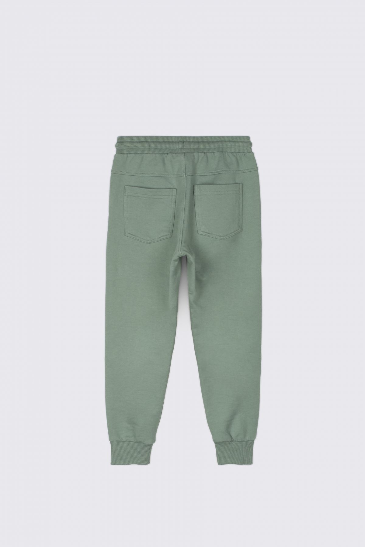 -42% Spodnie dresowe khaki z napisem o fasonie REGULAR