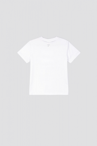 -39% T-shirt z krótkim rękawem biały z nadrukiem