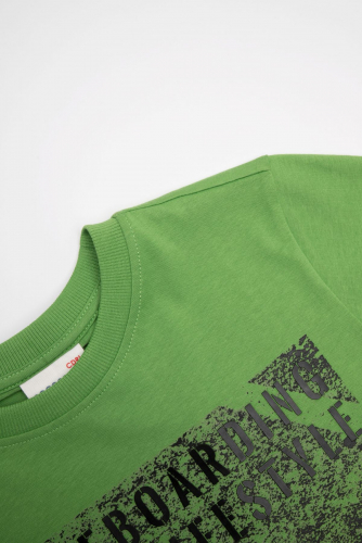 -39% T-shirt z krótkim rękawem zielony z nadrukiem