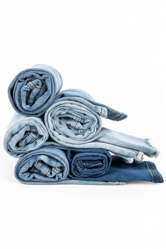 -42% Spodnie jeansowe niebieskie o fasonie LOOSE
