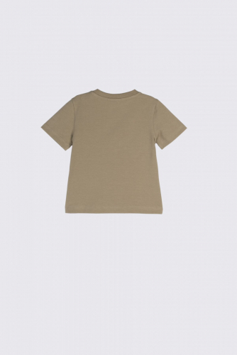 -23% T-shirt z krótkim rękawem khaki z motywem zwierzęcym