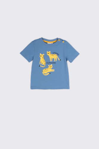 -23% T-shirt z krótkim rękawem niebieski z motywem zwierzęcym