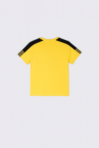 -39% T-shirt z krótkim rękawem żółty z motywem kosmicznym