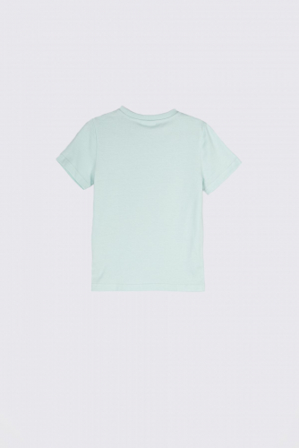 -49% T-shirt z krótkim rękawem miętowy z motywem fotograficznym