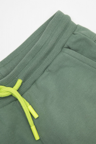-42% Spodnie dresowe khaki z napisem o fasonie REGULAR
