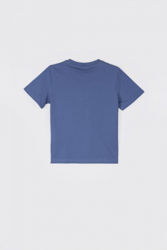 -49% T-shirt z krótkim rękawem niebieski z napisem